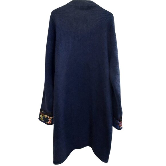 Koos Of Course Vintage Boho Sweater Cardigan Coat Size L - Picture 2 of 9